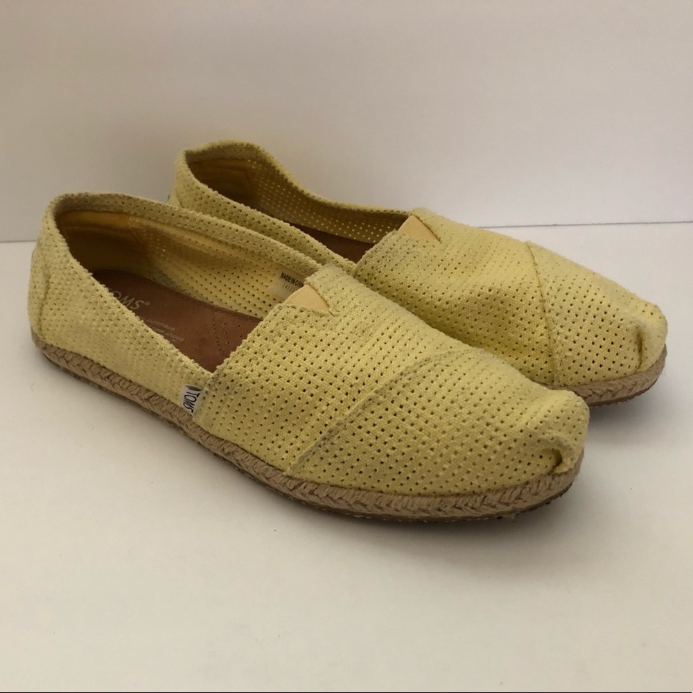 Yellow espadrilles Toms - size 8